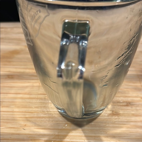 RARE Starbucks Est. 1971 Etched Glass Anchor Handle Coffee Cup Tea Mug | 12oz - Picture 3 of 4